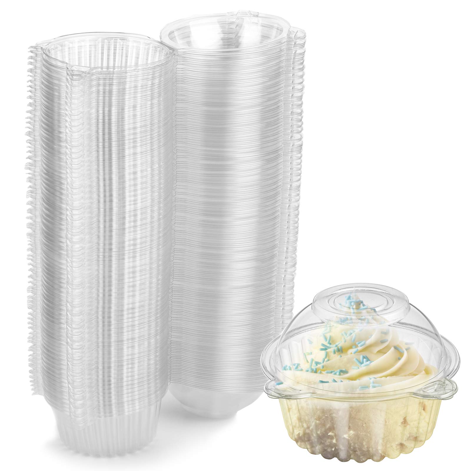 Bekith 150-pack clear container preserves freshness for dessert tables and gifts.