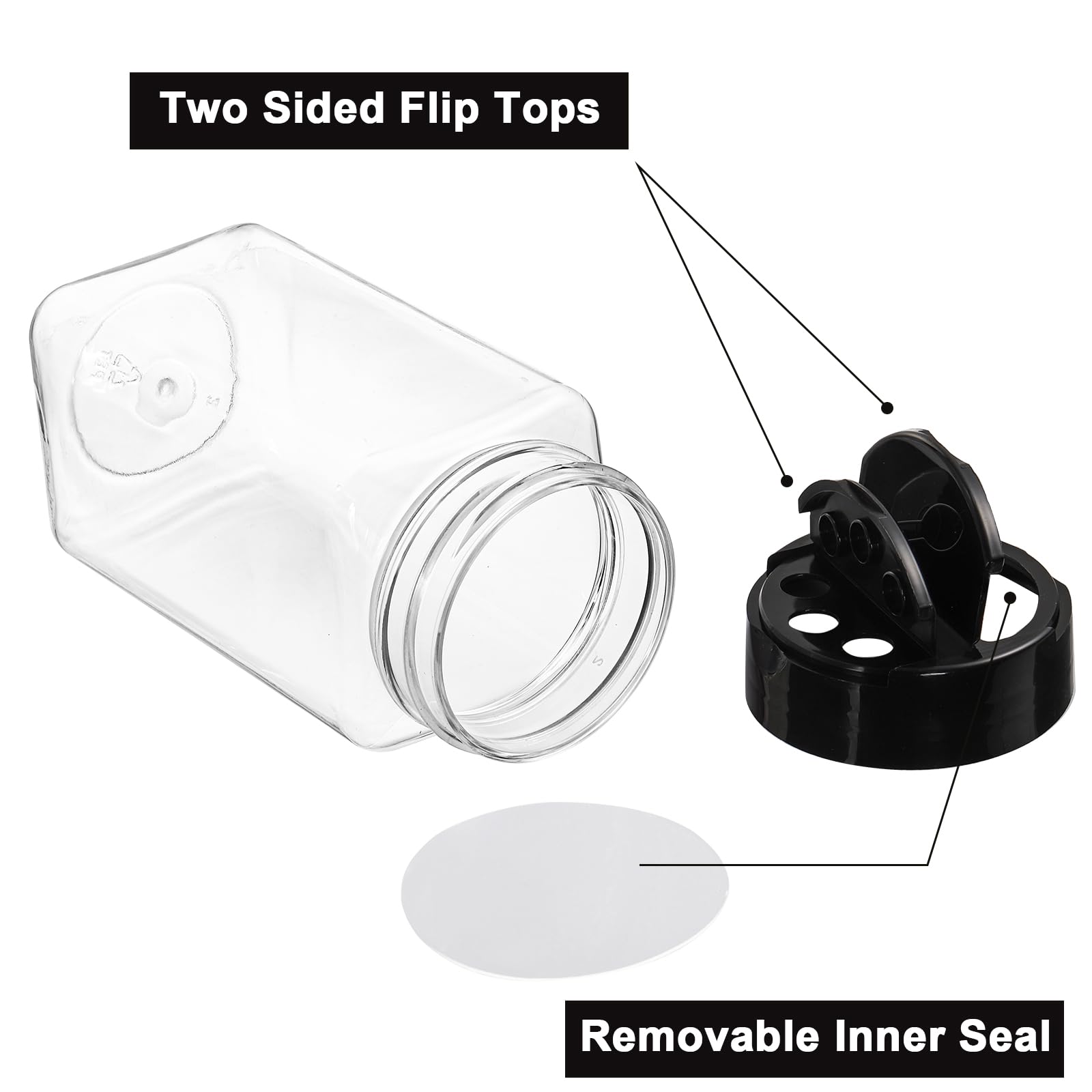 Bekith dust-proof lids protect spices from moisture and dust.