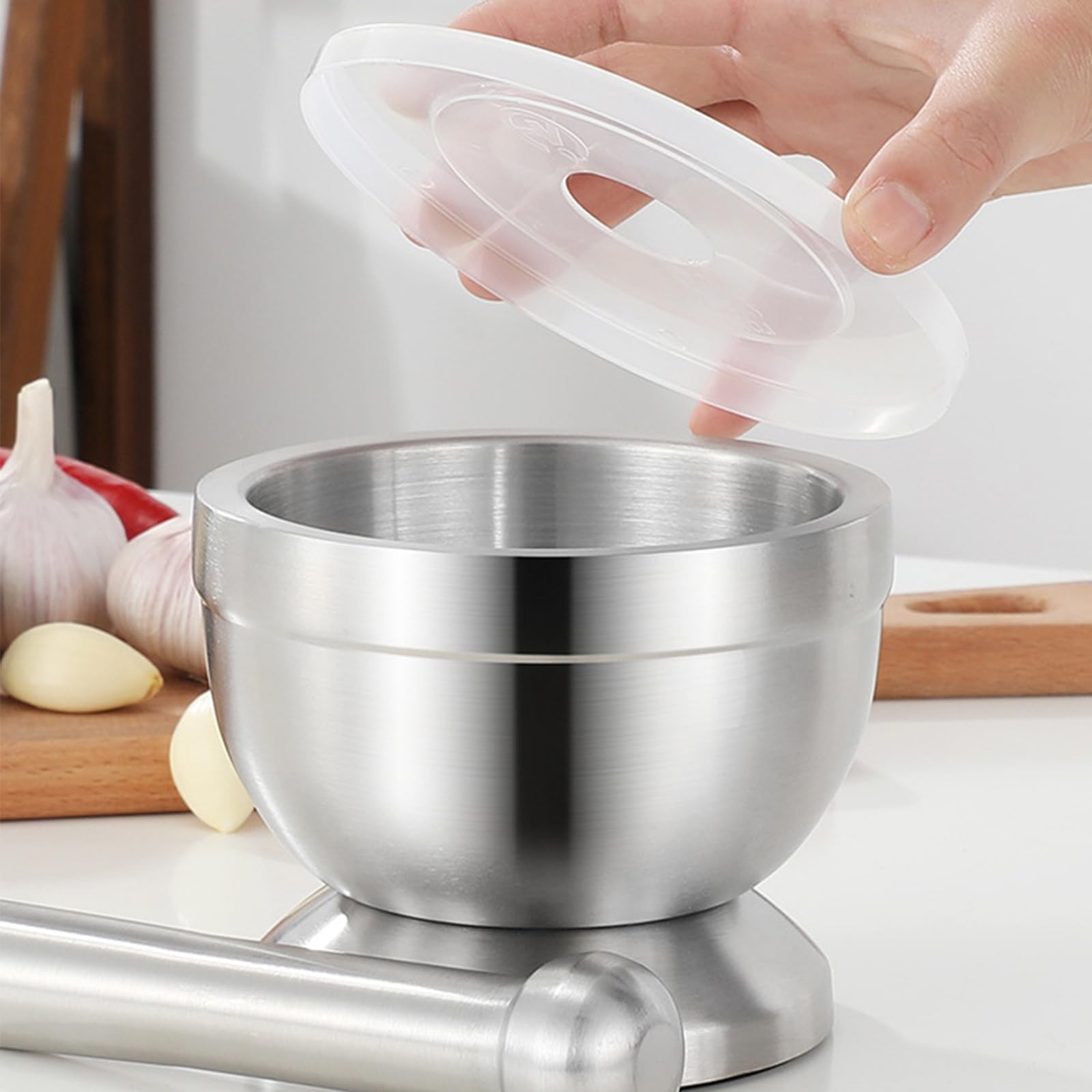 Bekith mortar-pestle ideal for grinding spices, herbs, and pills