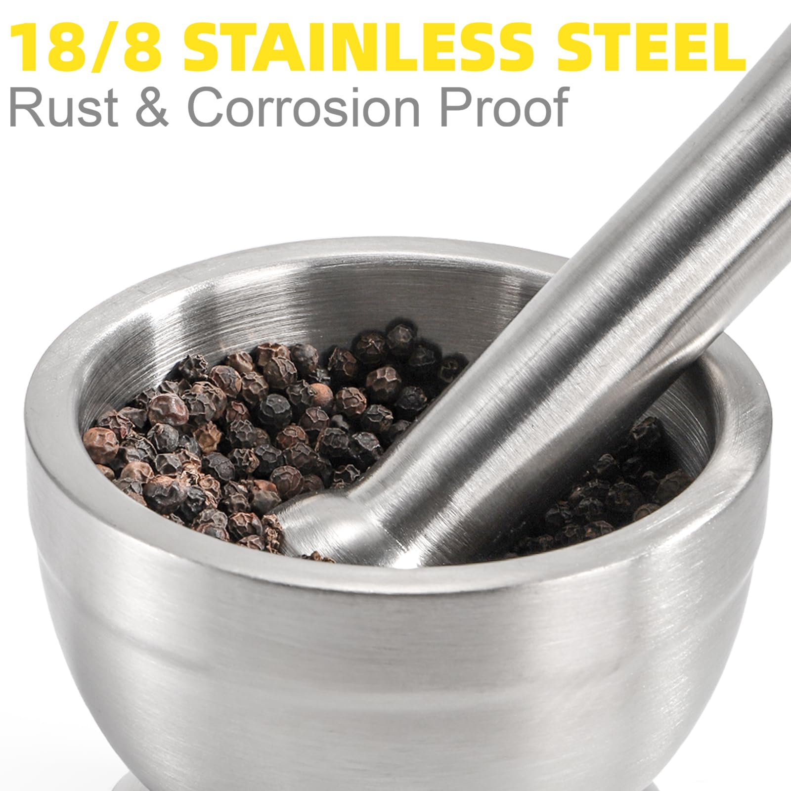 Bekith mortar-pestle with translucent lid for controlled strikes