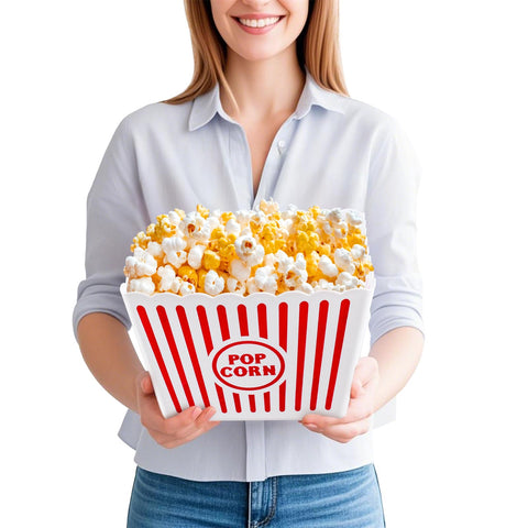 Bekith durable reusable plastic popcorn containers for home use.