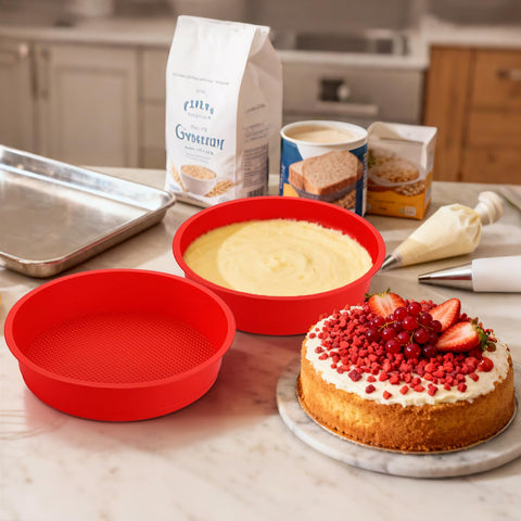 Bekith silicone pans, non-stick finish, effortless release of baked goods.