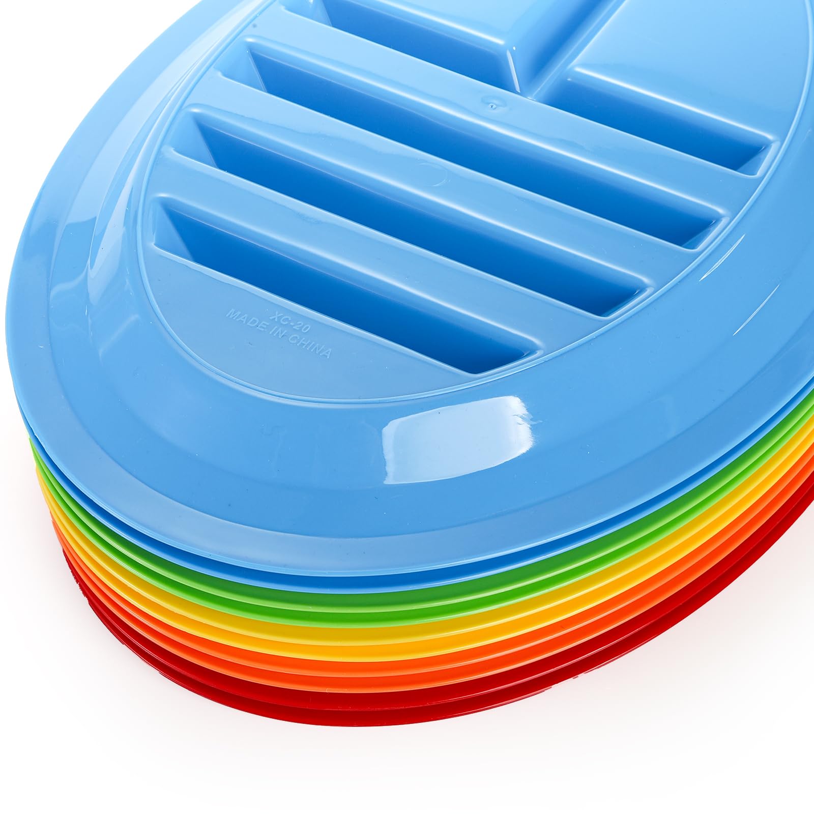 Bekith taco plates with two dipping compartments keep sauces neatly within reach.