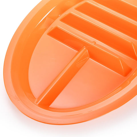 Bekith taco plates stack neatly for compact storage between events.