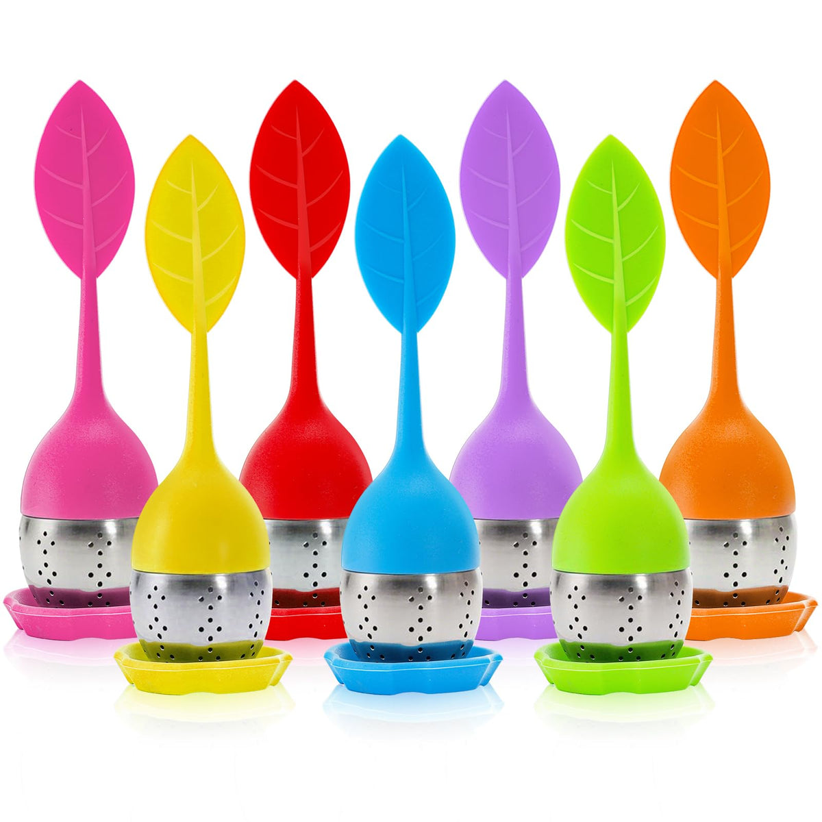 Bekith 7-pack silicone tea infusers collection for convenient single-cup brews.