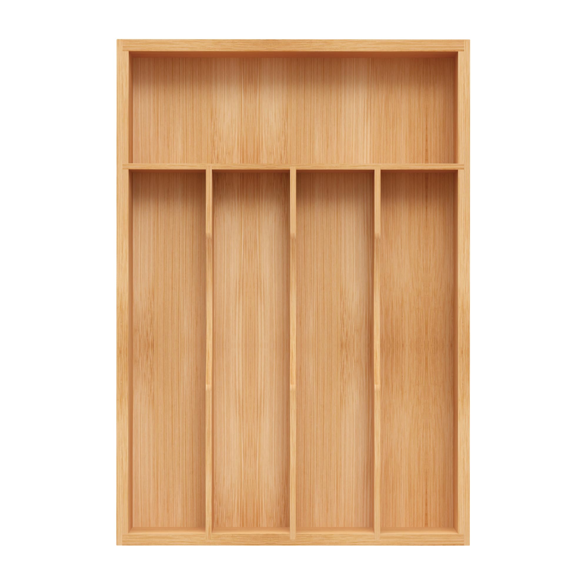BEKVEM bamboo silverware organizer main view shows tidy cutlery storage for easy access.