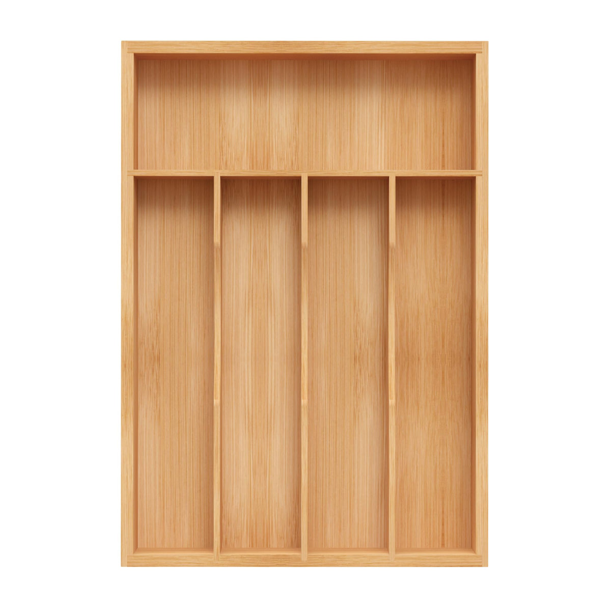 BEKVEM bamboo silverware organizer main view shows tidy cutlery storage for easy access.
