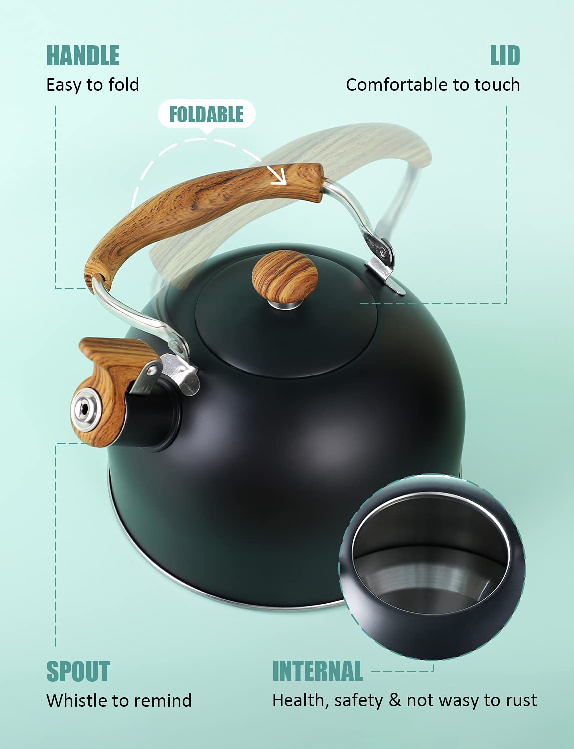 BELANKO soft silicone handle provides comfortable grip and cool touch.