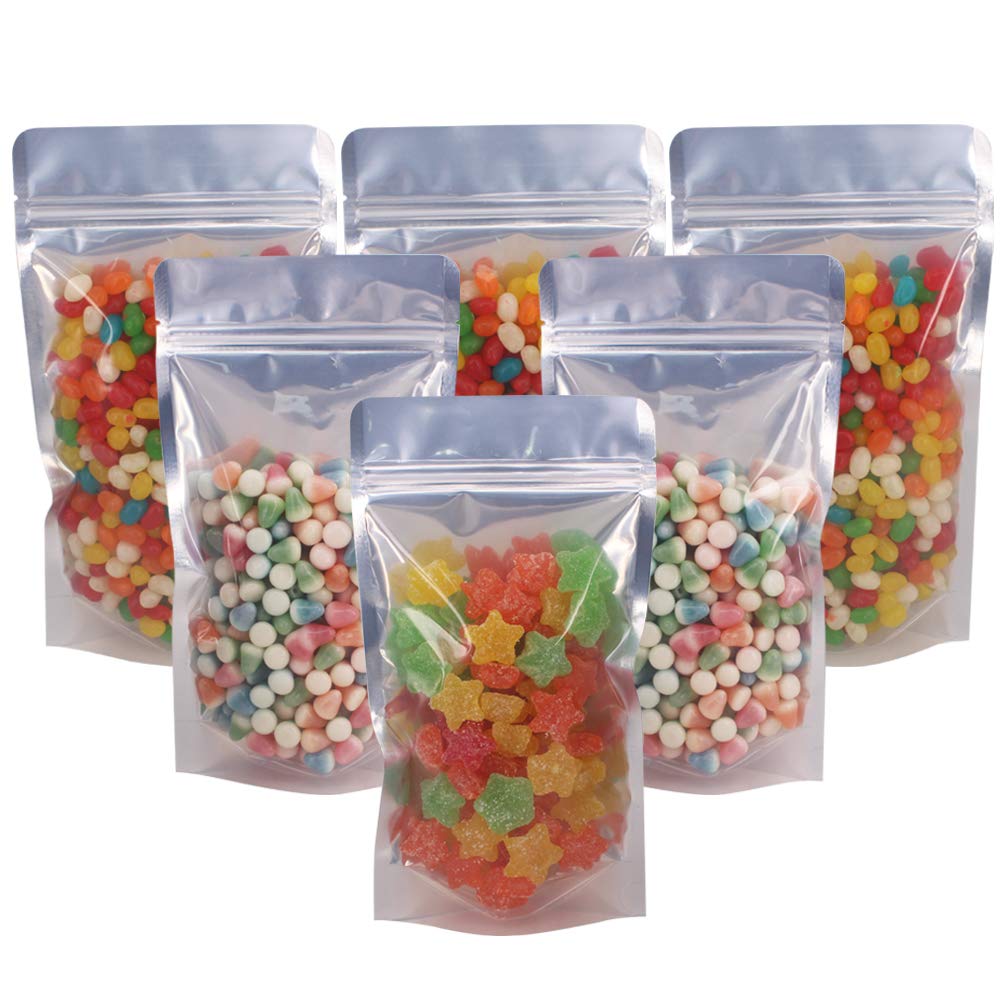 Belinlen stand-up pouch clear front with aluminum foil back for visible contents.