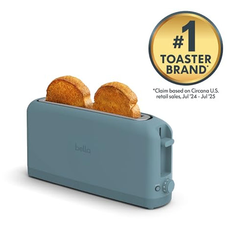 Bella 2-Slice Slim Toaster anti jam design minimizes jams during busy mornings.