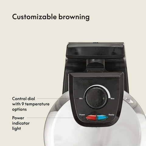 BELLA Classic rotating waffle maker removable drip tray for neat cleanup