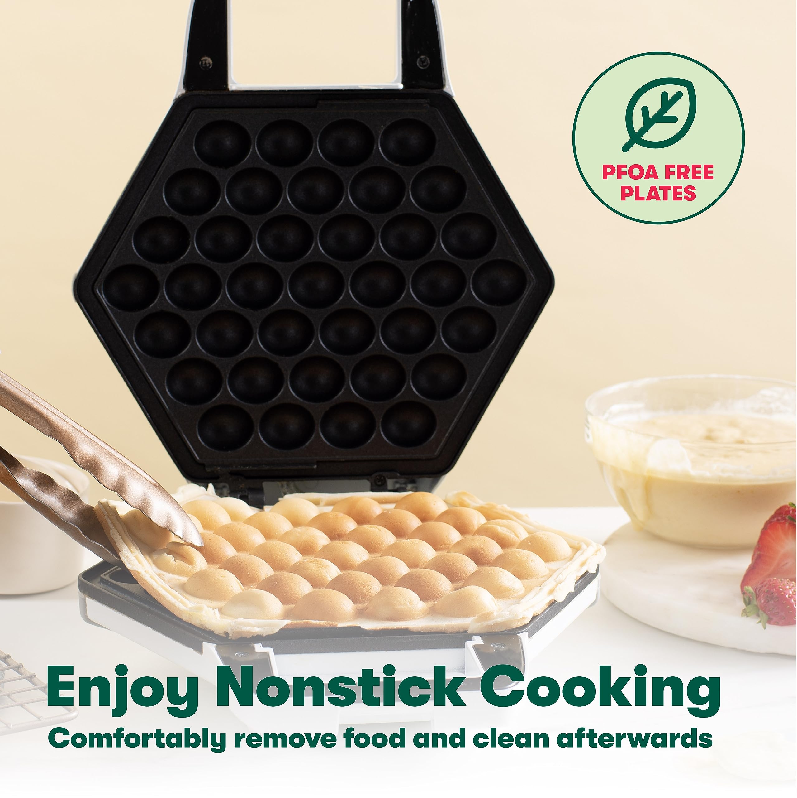 Indicator lights show when BELLA is preheated and ready to cook