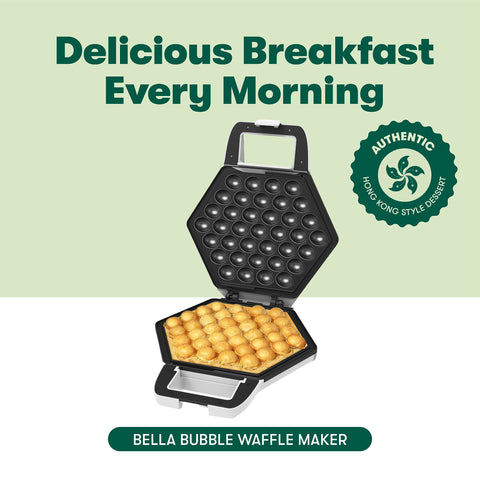 BELLA waffle iron with non-stick coating for easy release and cleanup