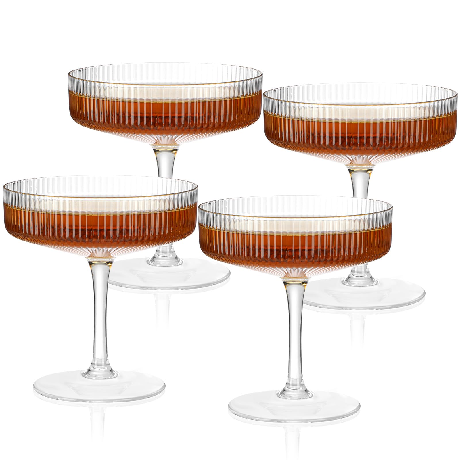 Bellaforte hand-blown cocktail glass highlights artisanal charm and unique silhouette.