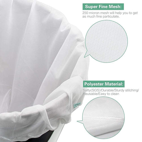 Bellamei Brew Bags nylon 250 micron close-up for clean filtration