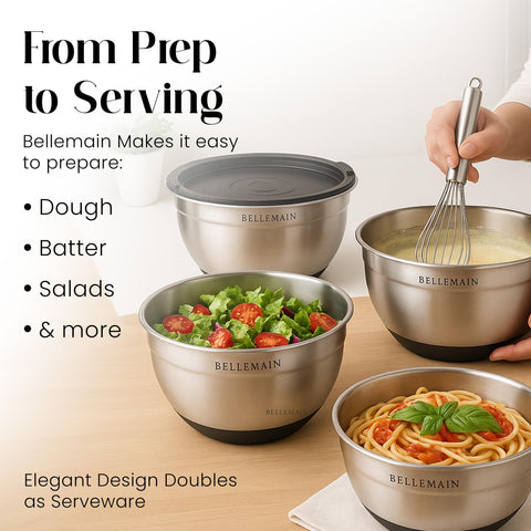 Bellemain airtight lids close-up illustrating spill prevention and freshness lock