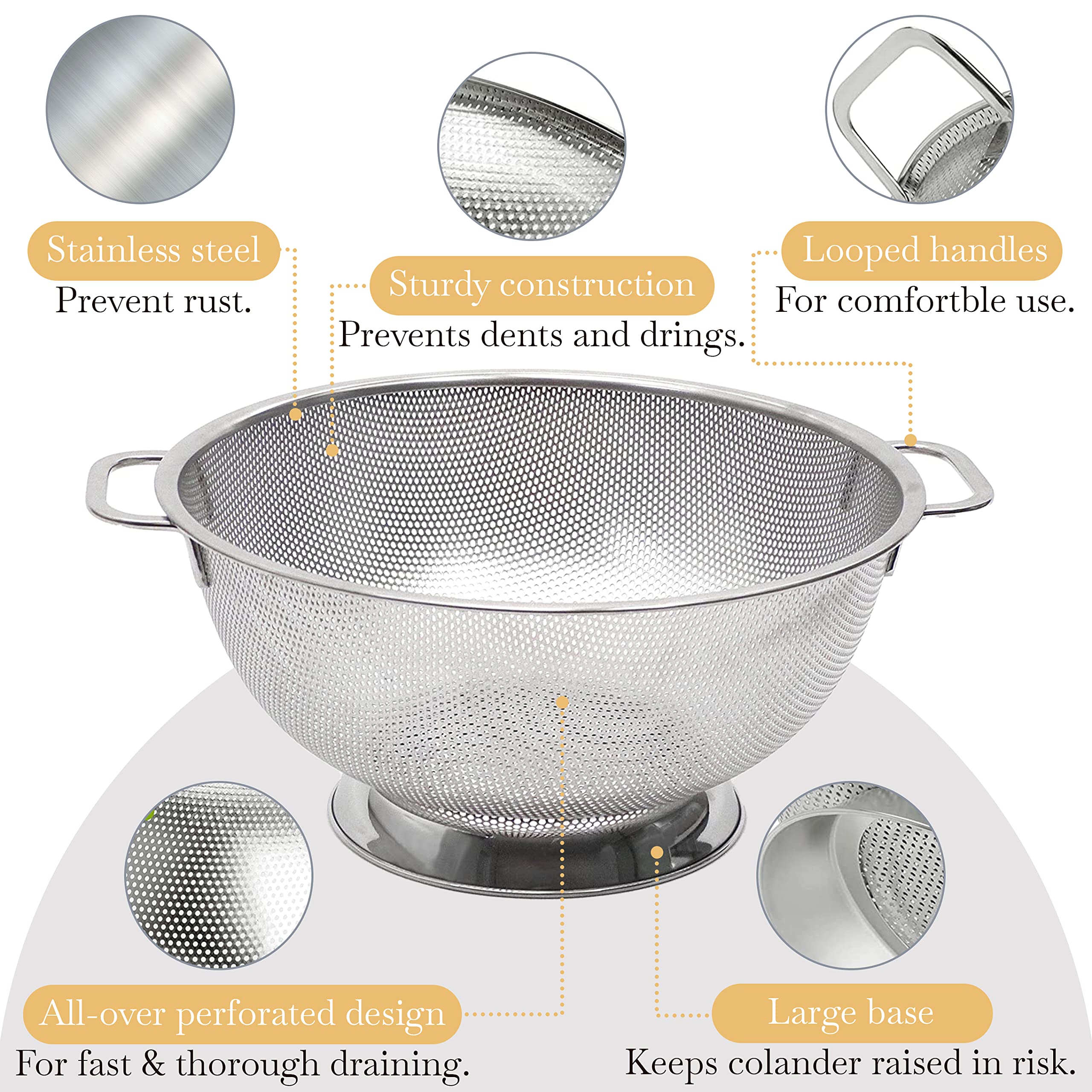 Bellemain colander is dishwasher-safe, simplifying post-cook cleanup.