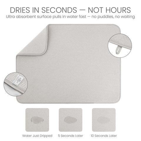 Bellemain dish mat protects countertops from scratches during drying
