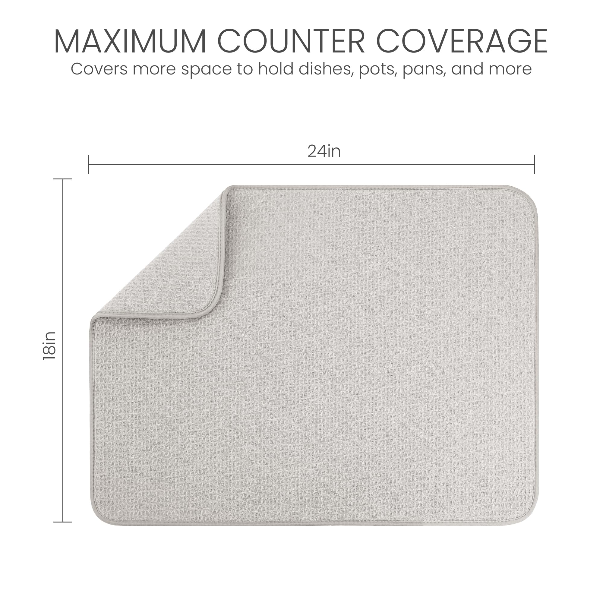 Bellemain honeycomb weave dish mat highlights absorption and quick-dry performance