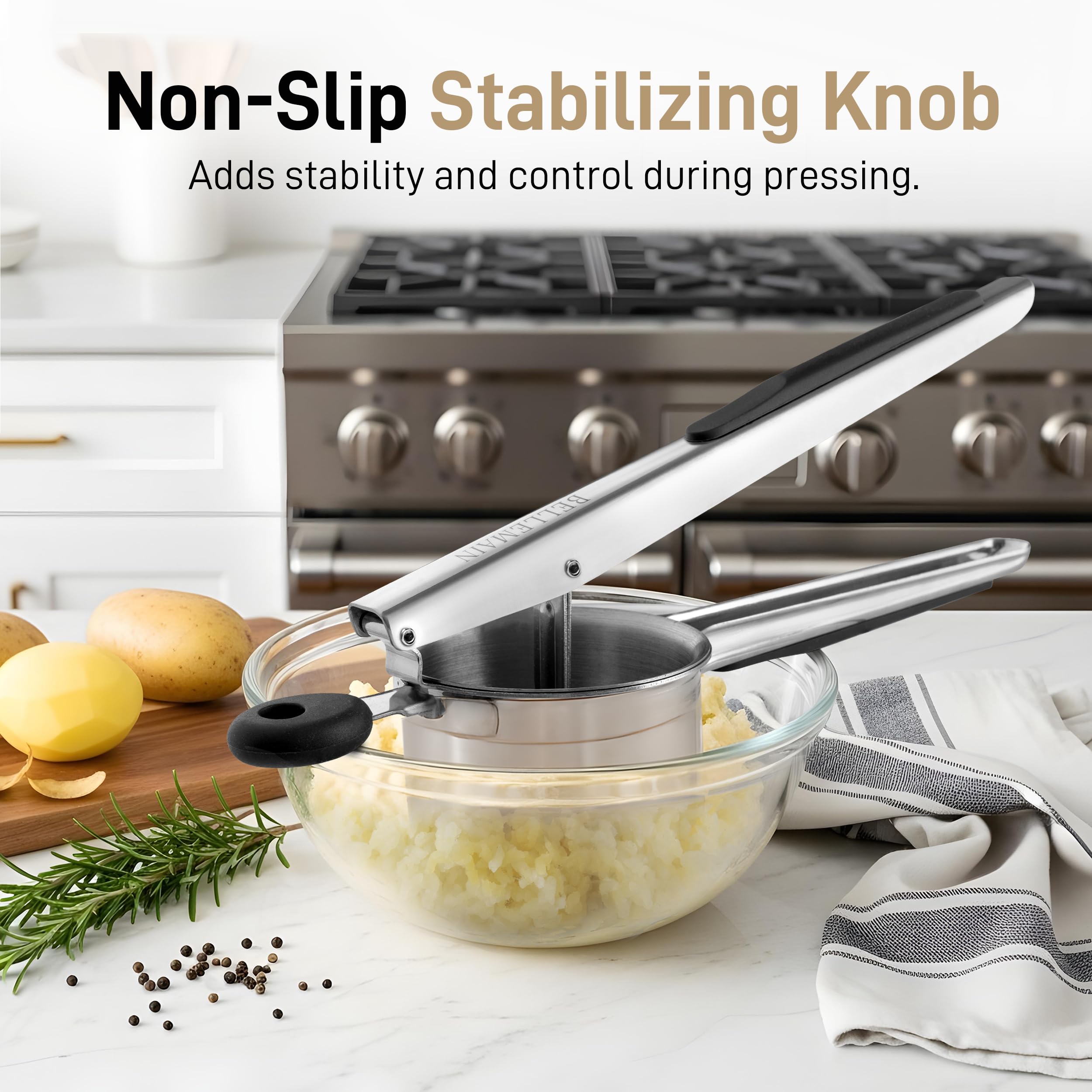 Bellemain dishwasher-safe design allows quick cleanup after cooking.