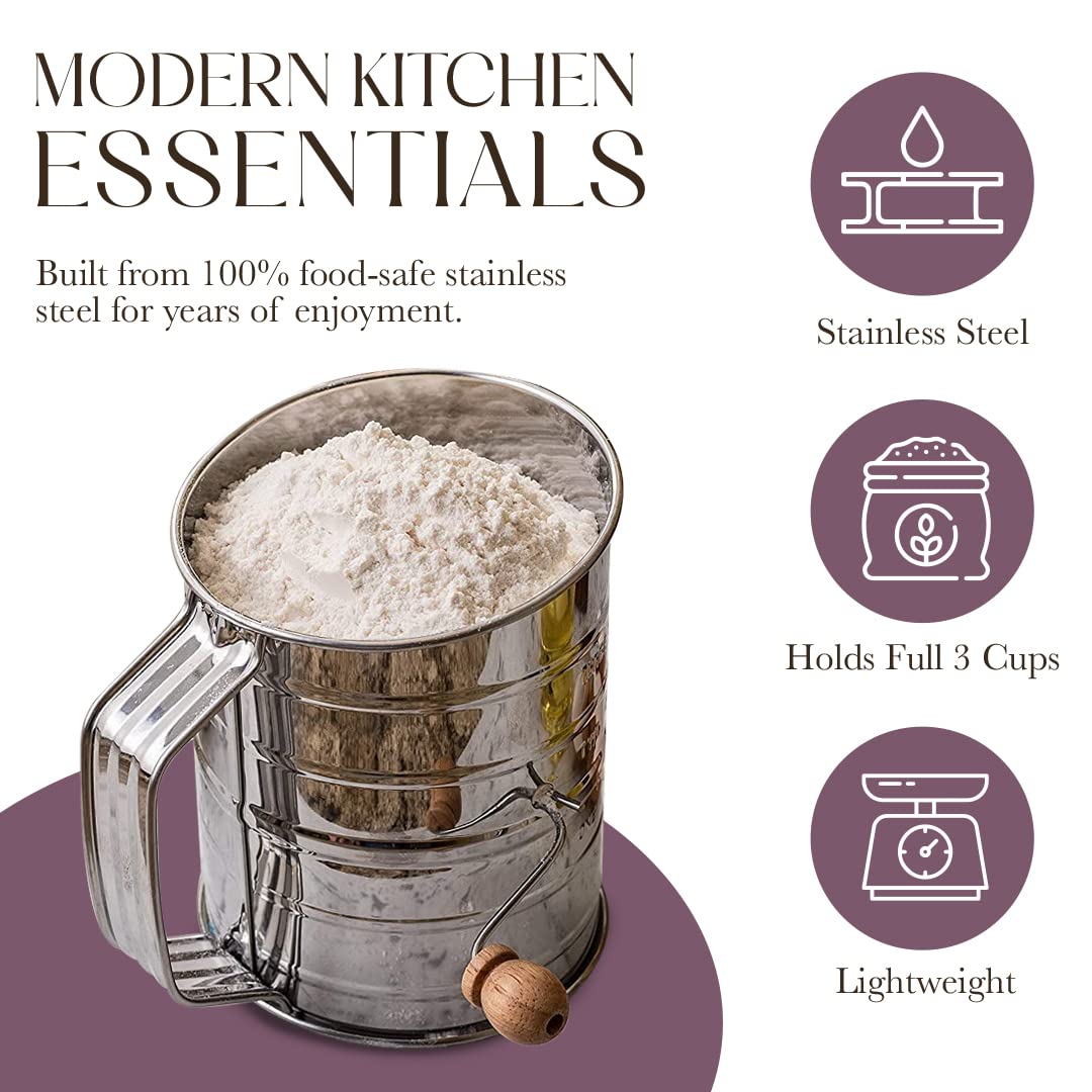 Bellemain sifter cleans easily after busy baking sessions.