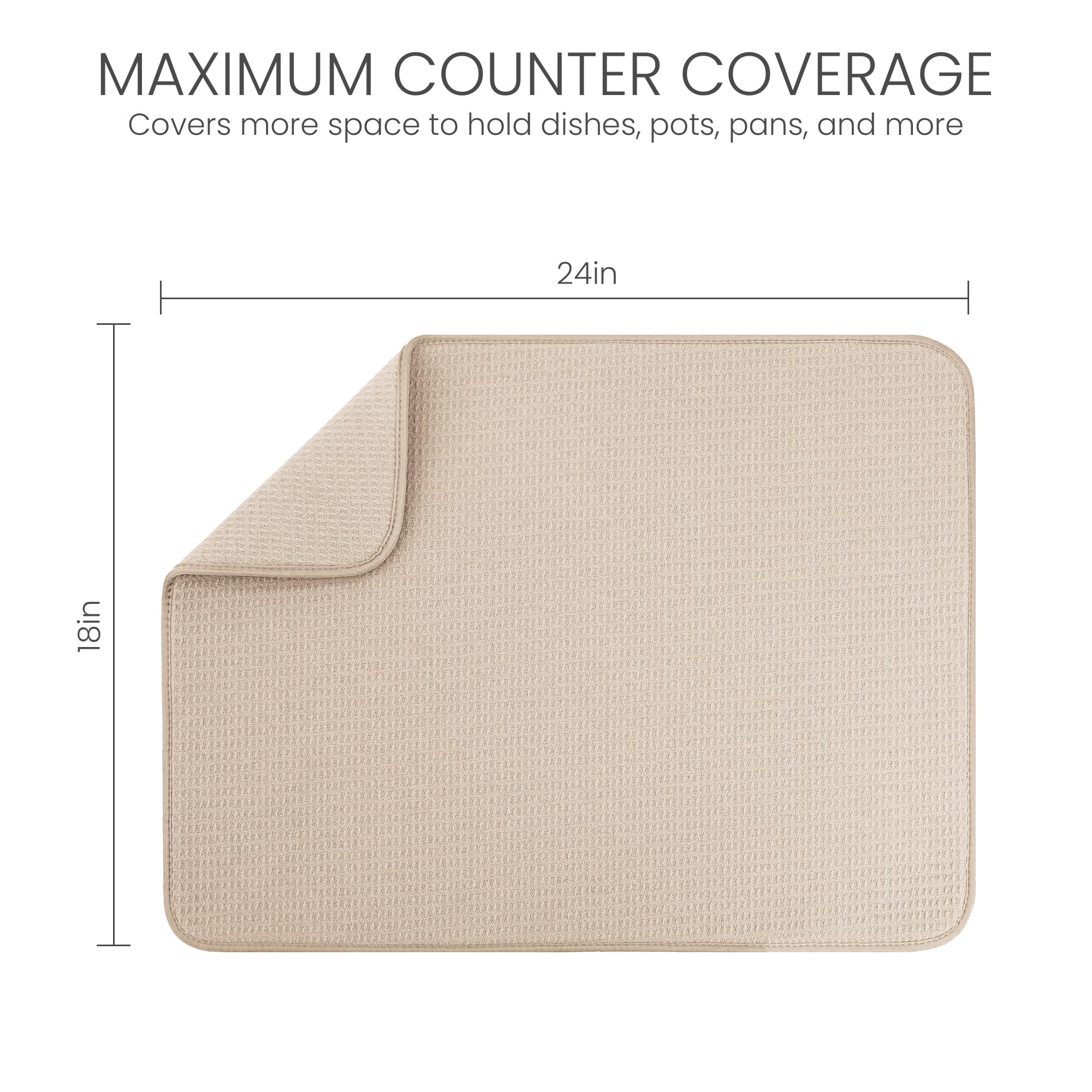 Bellemain honeycomb-weave mat enhances absorption for faster drying.
