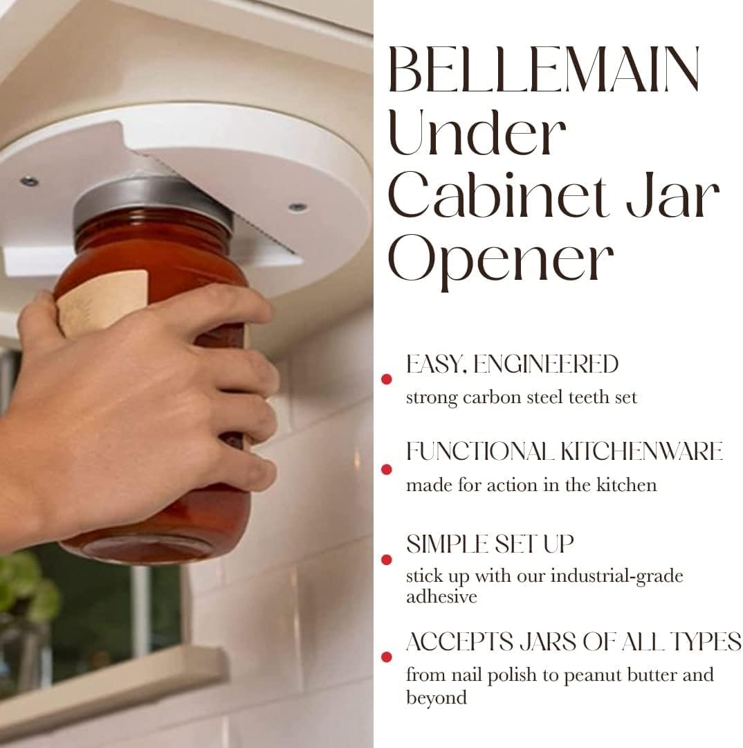 Bellemain jar opener mounted with adhesive-back for fast installation