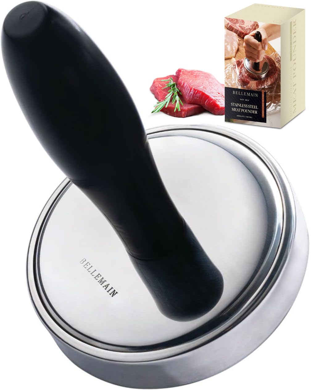 Bellemain meat pounder with easy-grip handle for controlled flattening