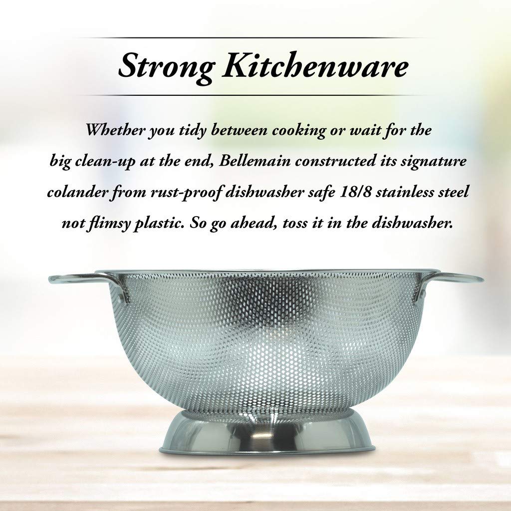 Bellemain micro-perforations drain quickly, perfect for rinsing delicate berries and vegetables.