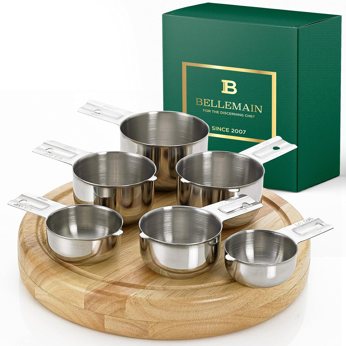 Bellemain one-piece measuring cups set with nesting design for compact storage.