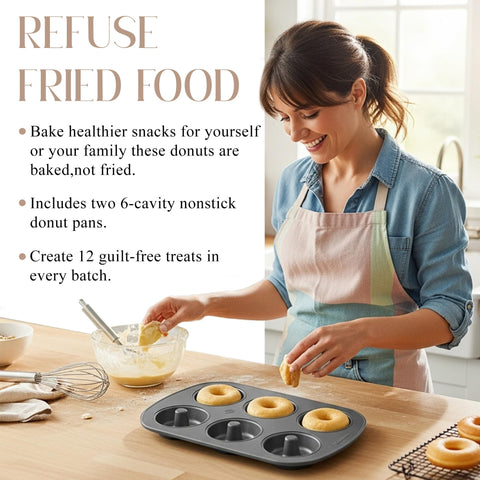 Bellemain Premiere Donut Pan offers easy release and quick cleanup for donuts.