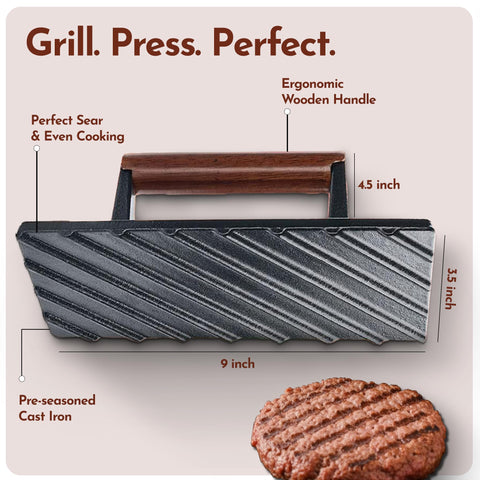 Bellemain pre-seasoned cast-iron press ready to use