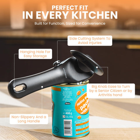 Bellemain easy-turn handle enables smooth, effortless opening.