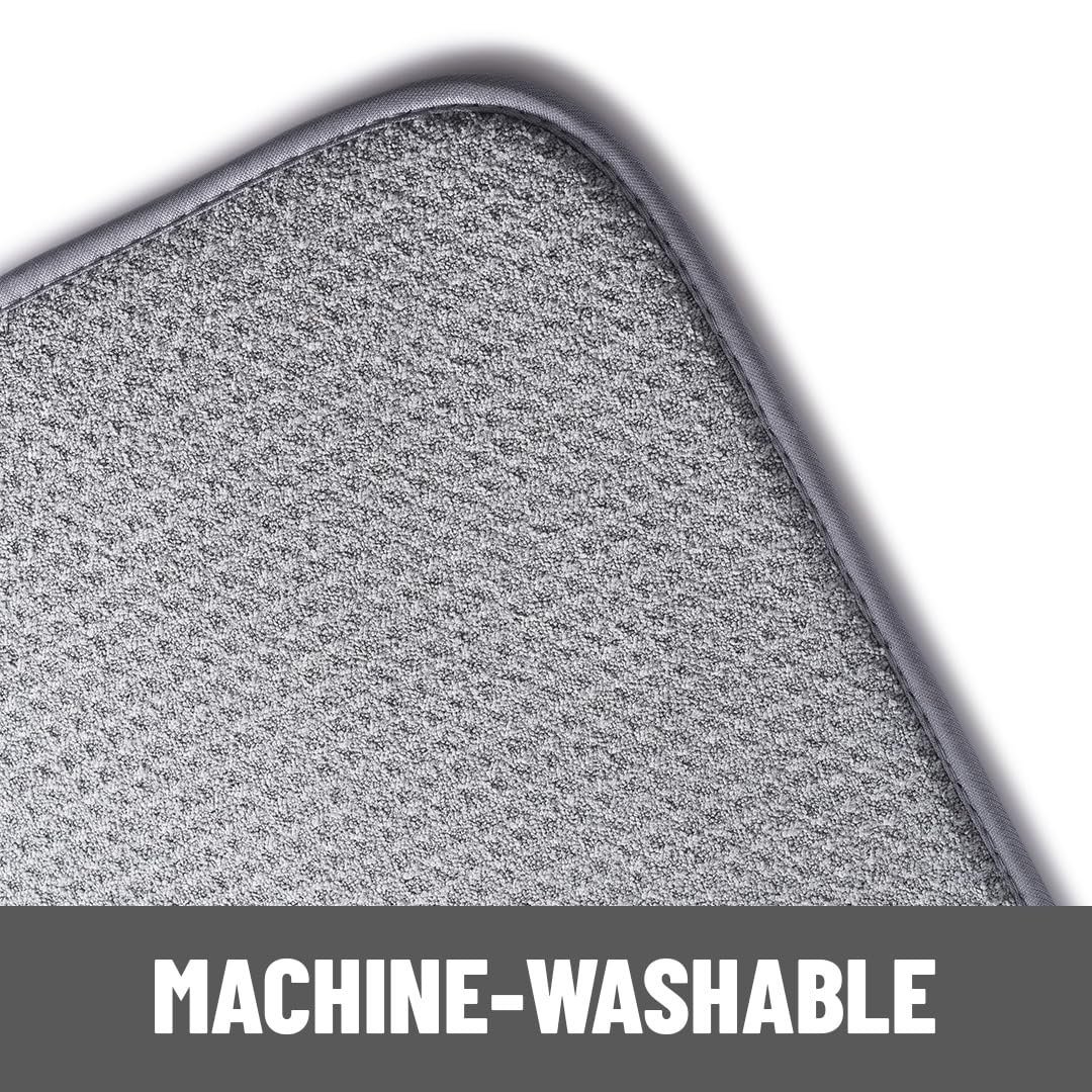 Bellemain XXL dish mat 3ply-design shields counters and absorbs moisture efficiently.