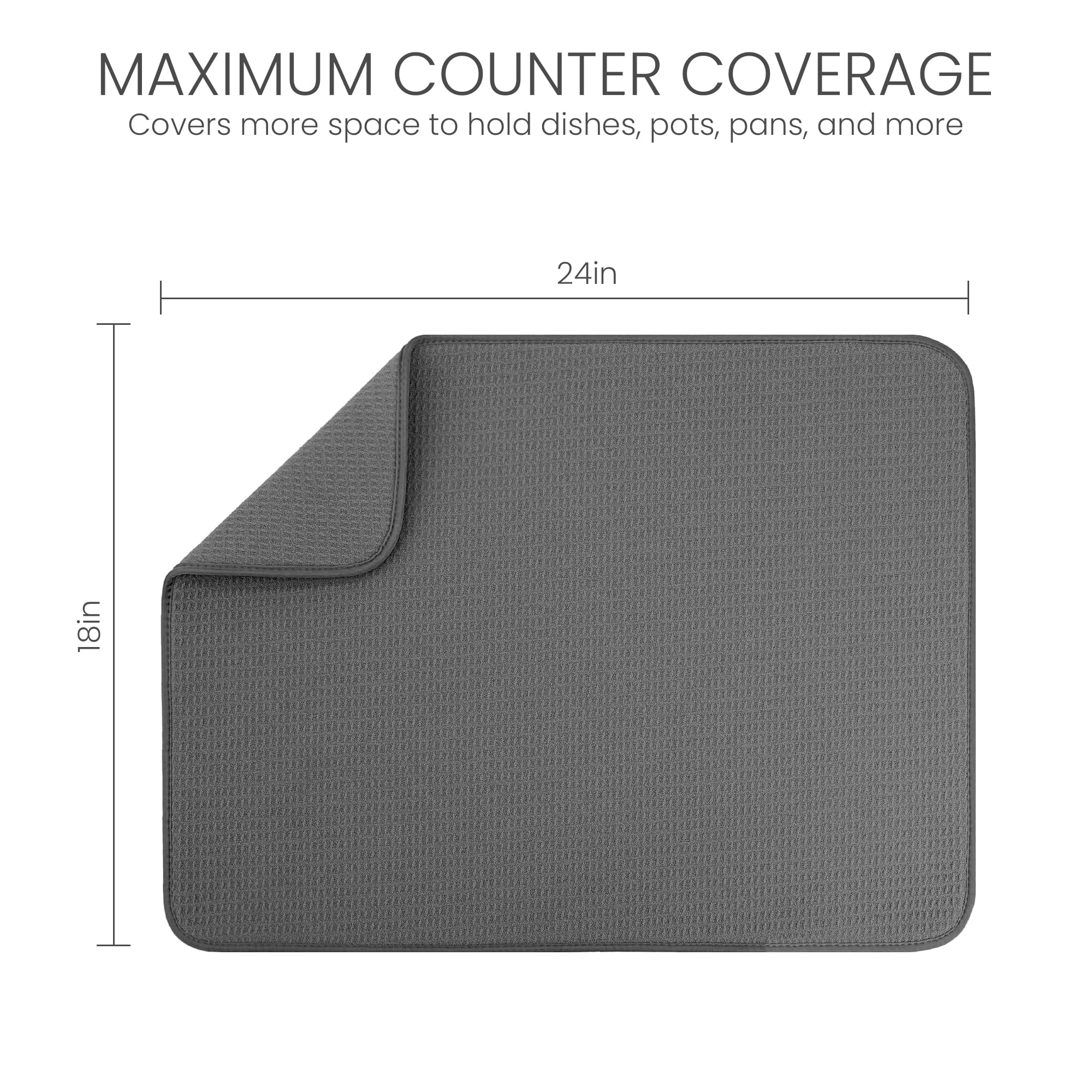 Bellemain XXL dish mat features honeycomb weave for faster absorption and drying