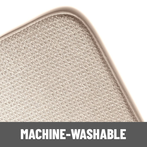 Bellemain XXL dish mat light grey 16x18 on kitchen counter.