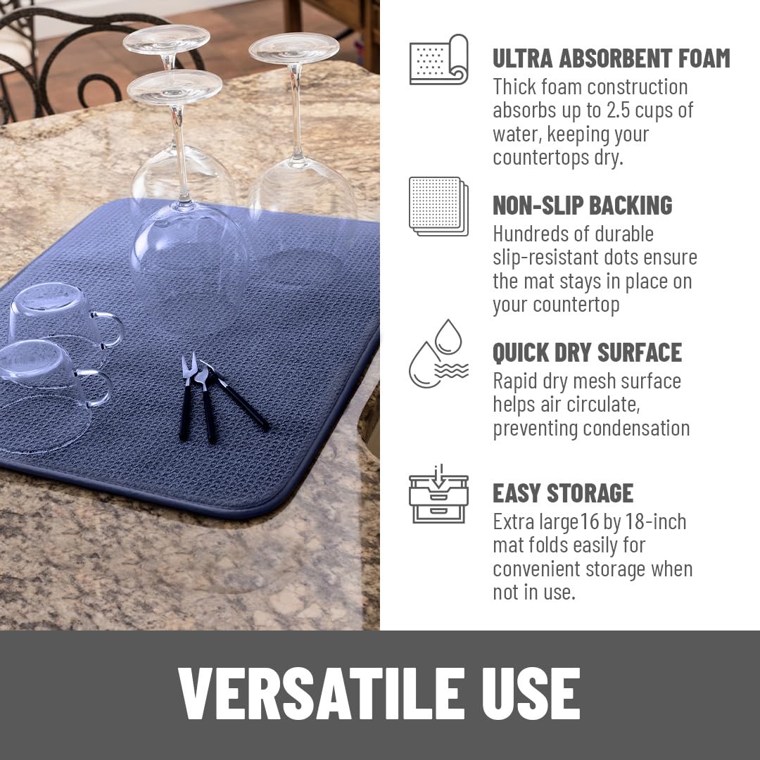 Bellemain mat features a quick-dry hang tag for easy storage.
