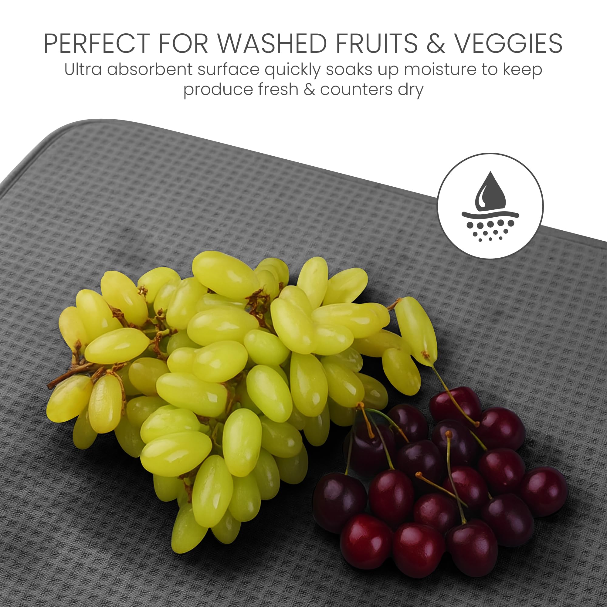 Three-layer design cushions dishes and resists odors for everyday kitchen use