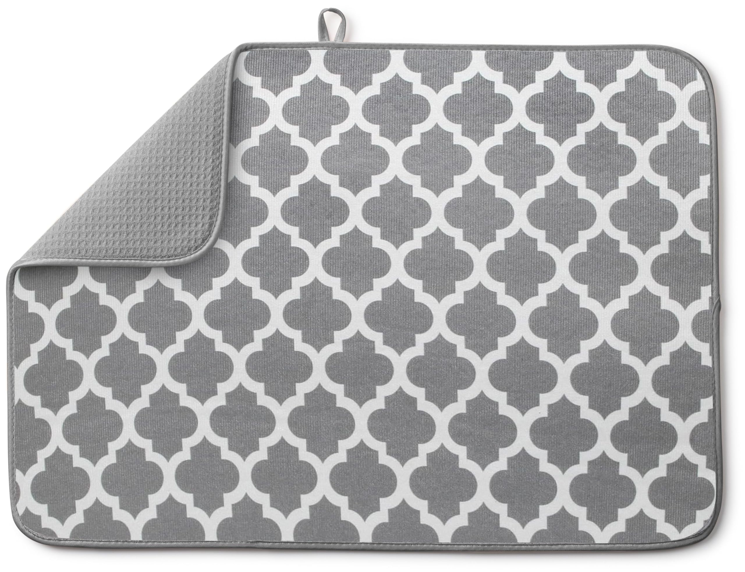 Bellemain XXL Dish Mat with trellis honeycomb absorption for quick drying