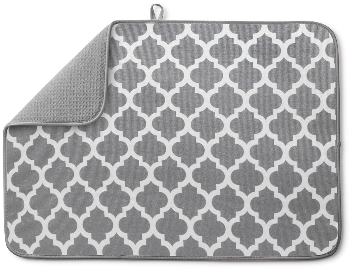 Bellemain XXL Dish Mat with trellis honeycomb absorption for quick drying