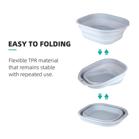 Bellglee collapsible wash basin being carried as a lightweight portable solution