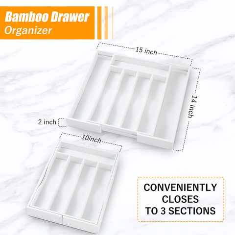 Bellsal five-to-seven-compartment tray helps organize cutlery efficiently.