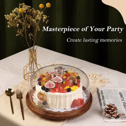 Bellsal acacia wood dessert display ideal for desserts and breads