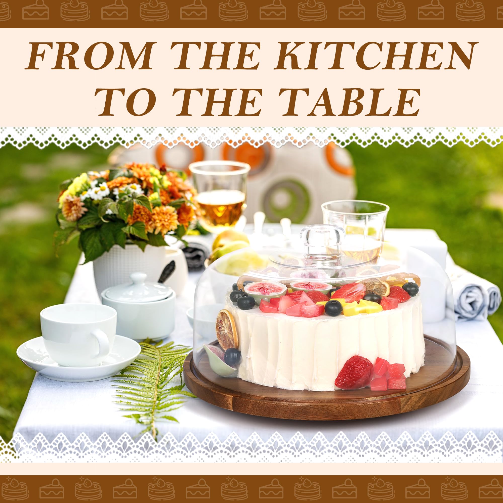 Bellsal gift-ready cake stand with dome lid for versatile gifting
