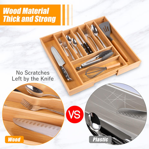 Bellsal grooved-edges utensil holder enables quick retrieval of tools.