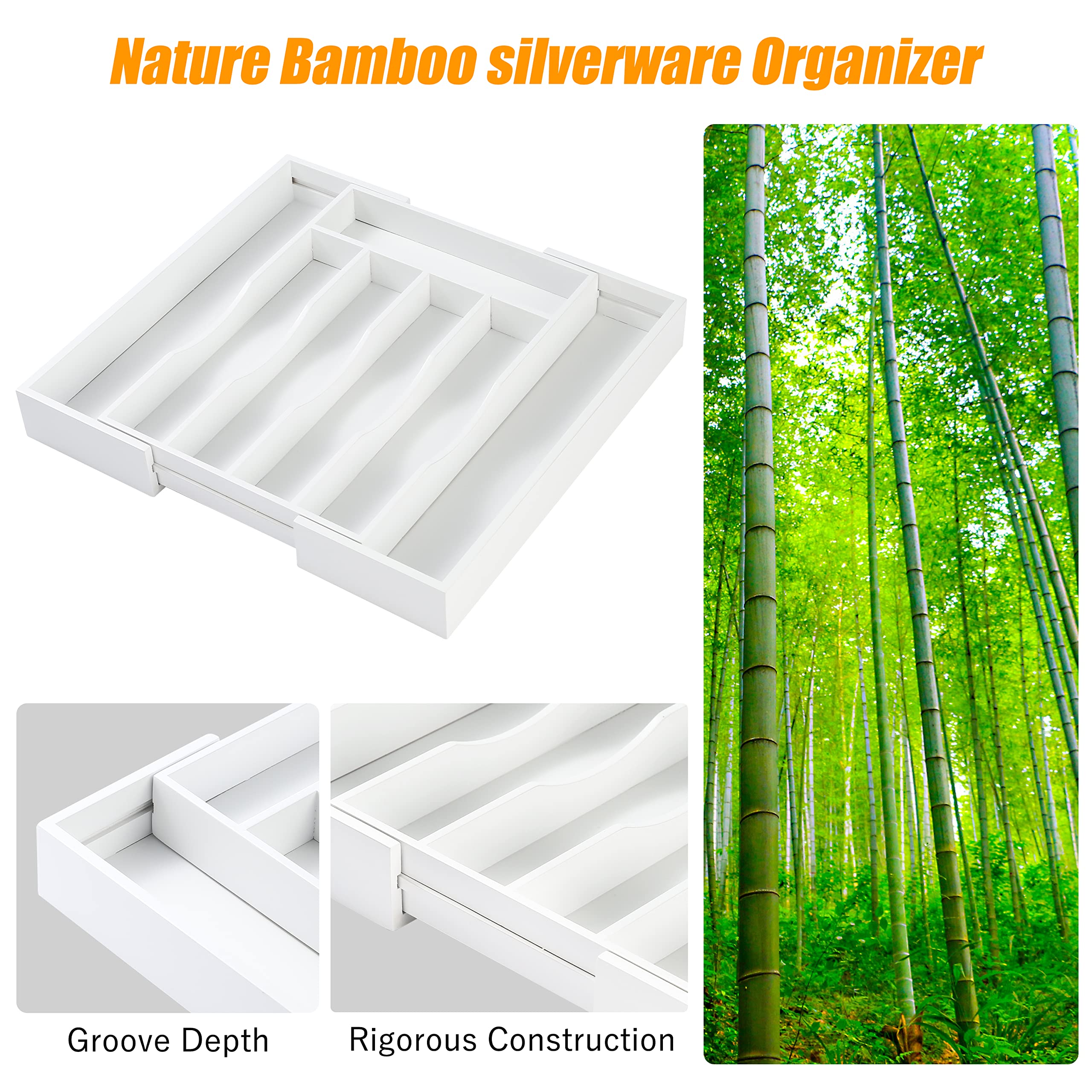 Bellsal multipurpose drawer organizer suitable for kitchen and bedroom.