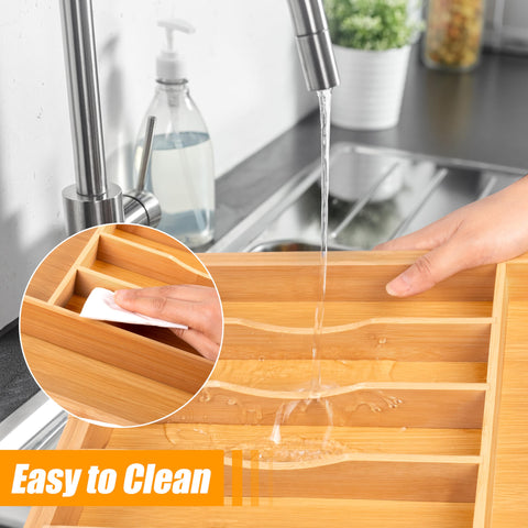 Bellsal multiuse drawer organizer fits office and bathroom drawers.