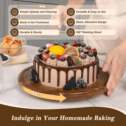 Bellsal 360° rotatable base for easy cake presentation and slicing