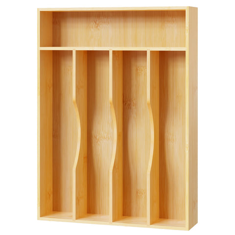 Bellsal Utensil Organizer in a drawer with a 10-inch tray for easy drawer access