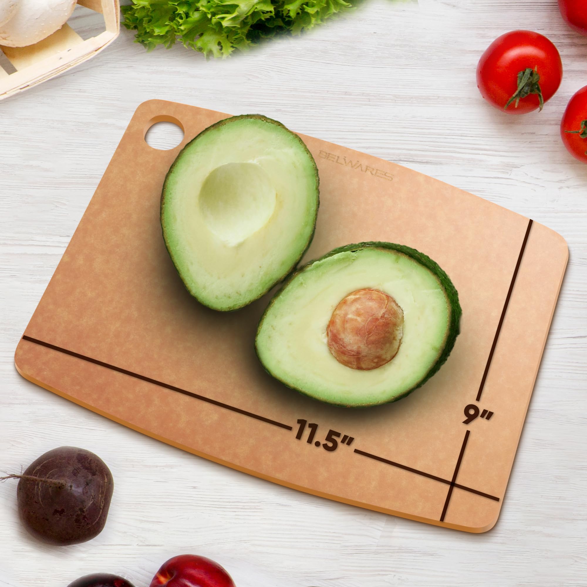 Belwares dishwasher-safe cutting board, quick cleanup after meals.